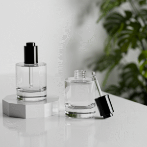 Clear Glass Bottle Packaging for Luxury Skincare Brands