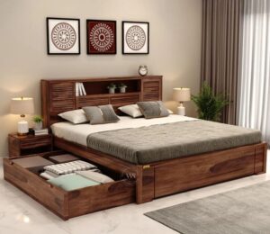wooden street king size bed