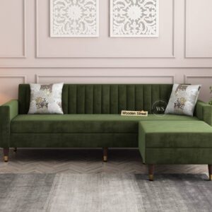 L shape sofa from wooden street