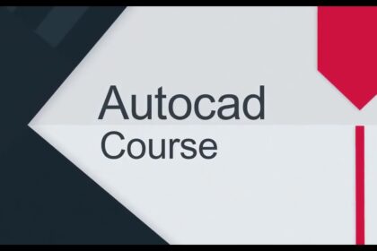 AutoCAD course logo featuring a red arrow pointing towards it, emphasizing the course's focus on design software.