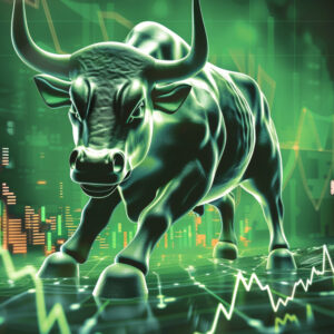Investor analyzing stock advisory charts and technical indicators