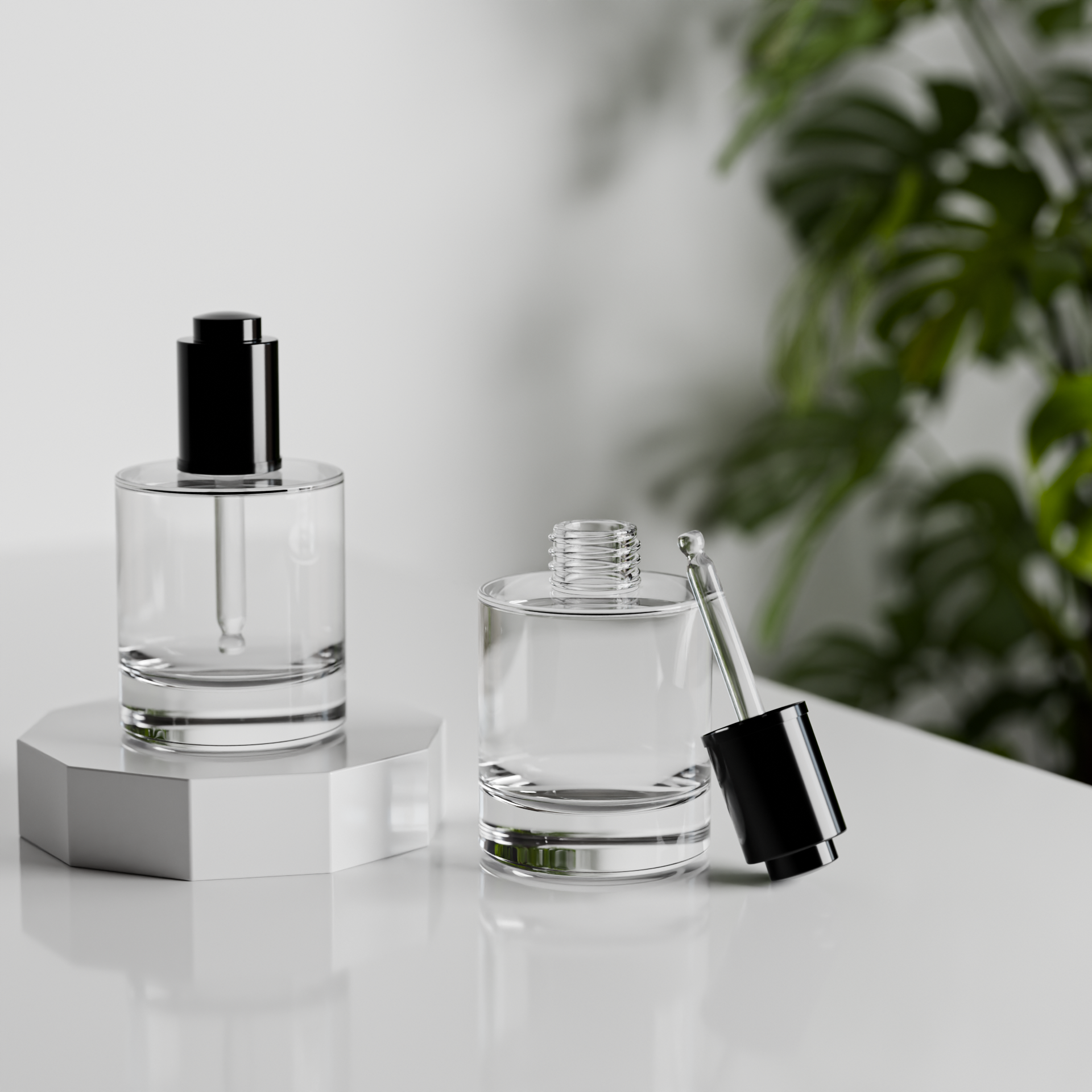 Clear Glass Bottle Packaging for Luxury Skincare Brands