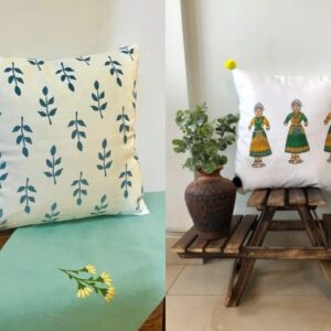 block print cushion cover