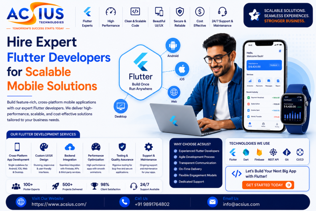 Hire Dedicated Flutter Developers